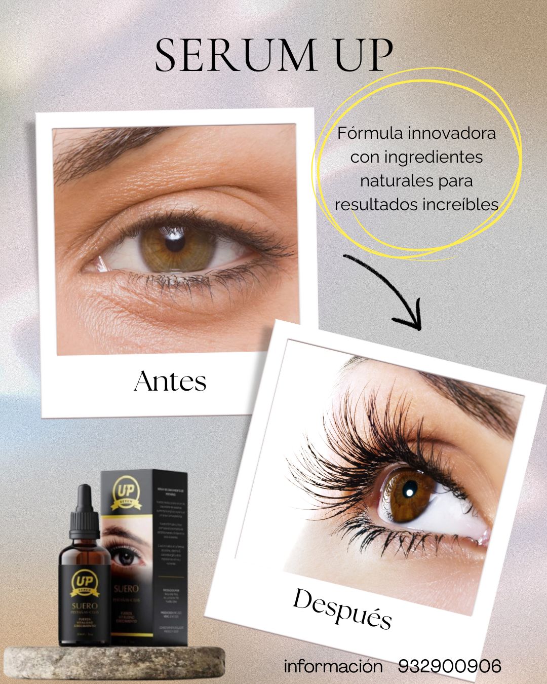 SERUM UP PRO® Alargamiento de pestañas y cejas